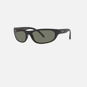 RAY BAN RB4033 60[]17mm STUNNING MATTE BLACK POLARIZED PREDATOR WRAP SUNGLASSES